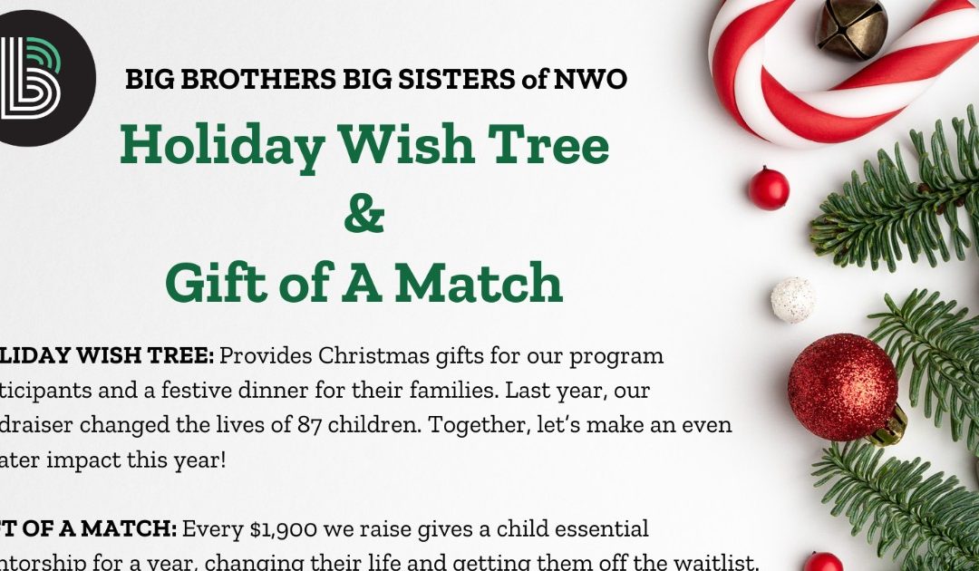 Holiday Wish Tree and Gift of A Match fundraising campaign Starts Nov 1st